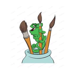 pascal with paintbrush tangled svg, svg, dxf, cricut, silhouette cut file, instant download