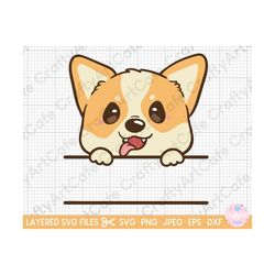 peeking corgi svg pembroke welsh corgi svg png eps dxf