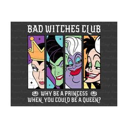 bad witches club svg, bad girls svg, villain gang svg, villains wicked svg, halloween villains svg, bad girls svg, hallo