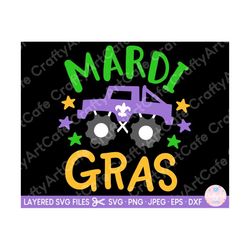 mardi gras svg kids mardi gras monster truck svg png eps dxf cut file cricut