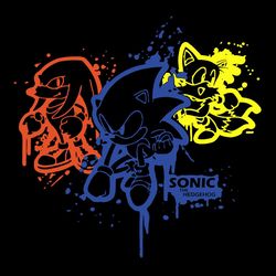 sonic the hedgehog trio svg, hedgehog party svg, trending svg