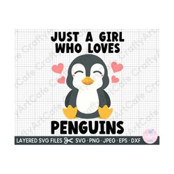 penguin svg just a girl who loves penguins