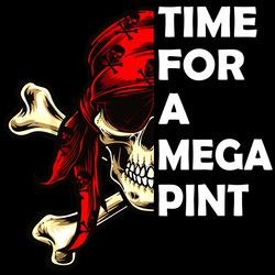 time for a mega pint svg, half skull svg, funny svg