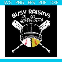 busy raising ballers baseball svg