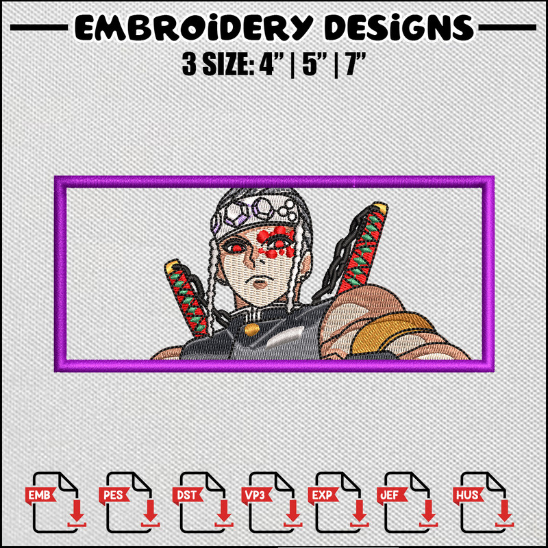 Tengen box embroidery design