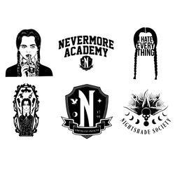 nevermore academy wednesday addams svg