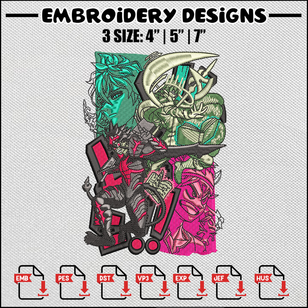 Asta form embroidery design