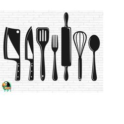 kitchen tools svg, kitchen utensils svg, kitchen set svg, cooking tools svg, kitchen tools cut files, cricut, silhouette