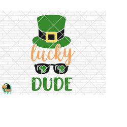 lucky dude svg, st patrick's day svg, irish svg, gnome svg, shamrock svg, clover svg, lucky charm svg, cut file, cricut,