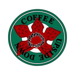 upside down coffee demogorgon logo svg, stranger things svg