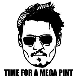 time for a mega pint svg, johnny depp svg, trending svg