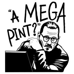 a mega pint svg, johnny depp svg, trending svg
