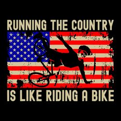 running the country svg, like riding a bike svg