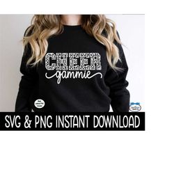 cheer gammie leopard svg, cheerleader png, wine glass svg, cheer gammie svg, instant download, cricut cut files, silhoue