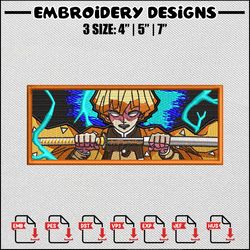zenitsu embroidery design, demon slayer embroidery, zenitsu design, anime embroidery, embroidery shirt, digital download