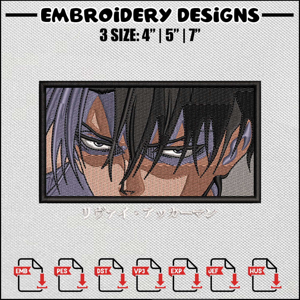 Levi eyes embroidery design