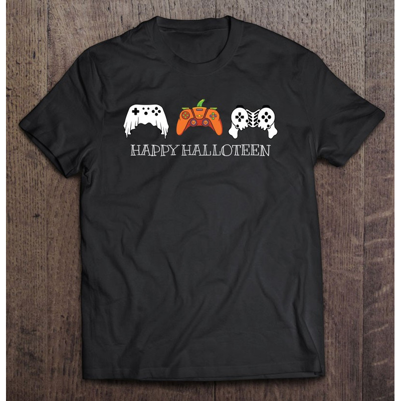 Happy Halloteen Video Gamer Halloween Tops Boys Girls Teens.jpg