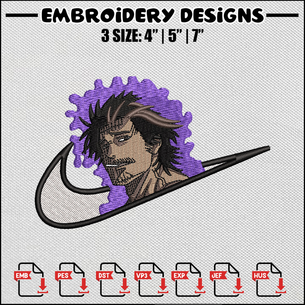 Yami swoosh embroidery design