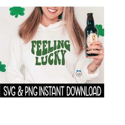 feeling lucky svg, feeling lucky png, st patrick's day svg, st patty's day svg instant download, cricut cut file, silhou
