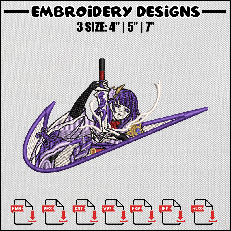 Raiden nike embroidery design