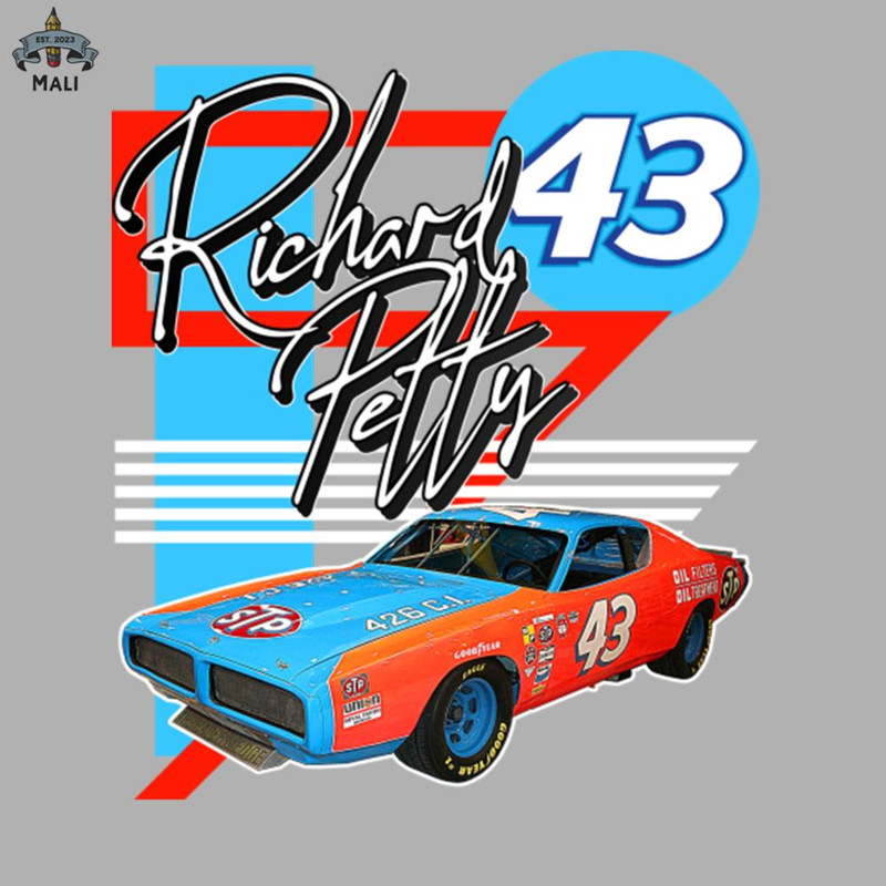 ML0607656-Richard Petty Retro NASCAR Racing Fan Art Sublimation PNG Download.jpg