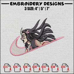 nezuko demon embroidery design,demon slayer embroidery,nike design, anime embroidery, embroidery shirt, digital download