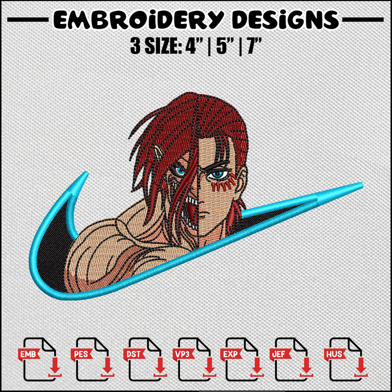 Eren form nike embroidery design