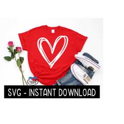 hand drawn heart, hand lettered heart tee shirt svg, svg files, instant download, cricut cut files, silhouette cut files