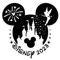 mickey ears tinker bell castle 2023 svg isney gift sv
