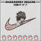 L swoosh embroidery design