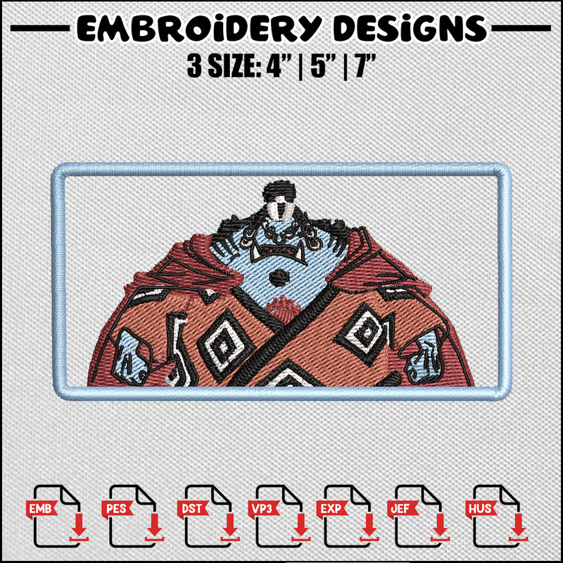 Jinbei frame embroidery design