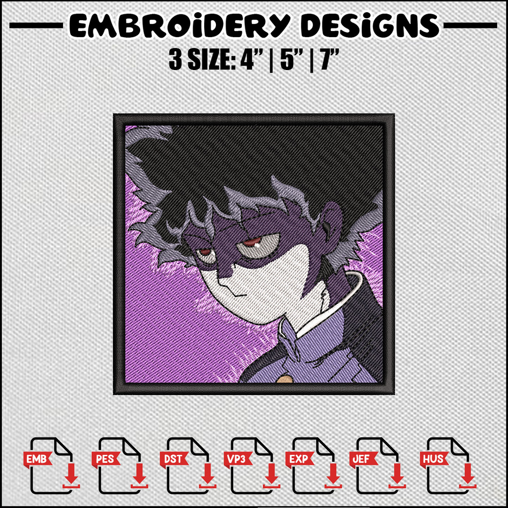 Mob Psycho embroidery design
