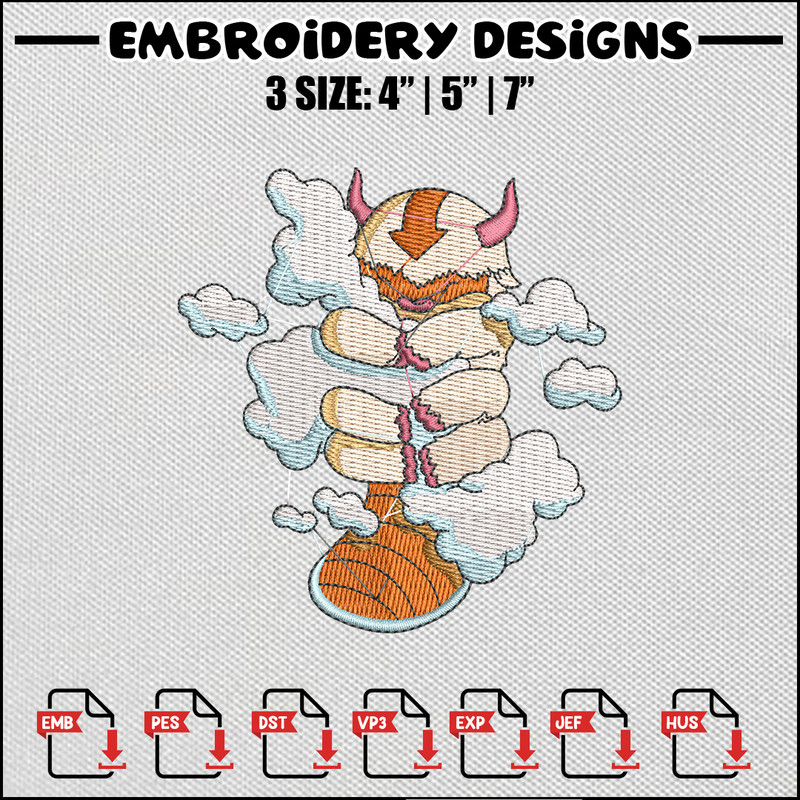 Appa cloud embroidery design