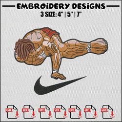 baki pose nike embroidery design, baki embroidery, anime design, anime embroidery, embroidery shirt, digital download