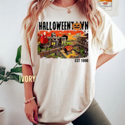 comfort colors disney mickey minnie halloween shirt, vintage disney halloween comfort colors t shirt, nightmare on the m