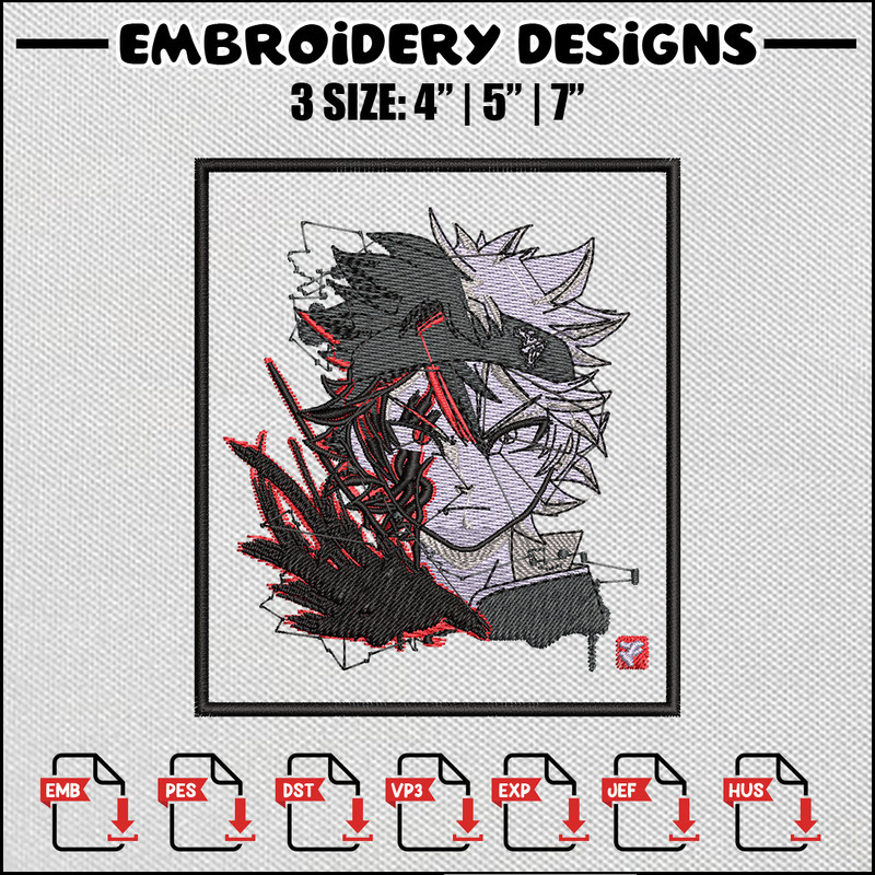 Asta face embroidery design