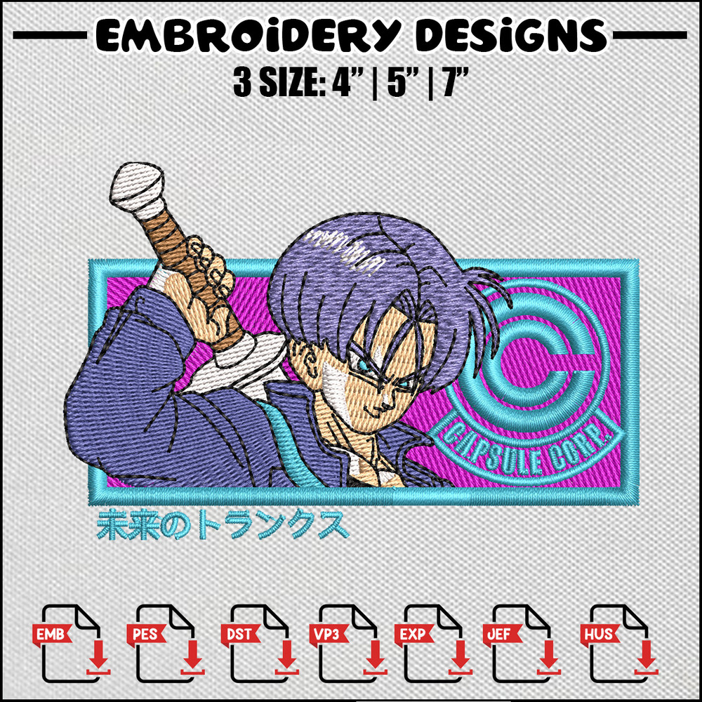 Trunks embroidery design