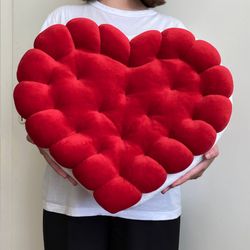 COOKIE PILLOW HEART - Pillow cookie - Biscuit cushion - Valentine's Day gift Designer Pillow - Decorative Pillow - Love