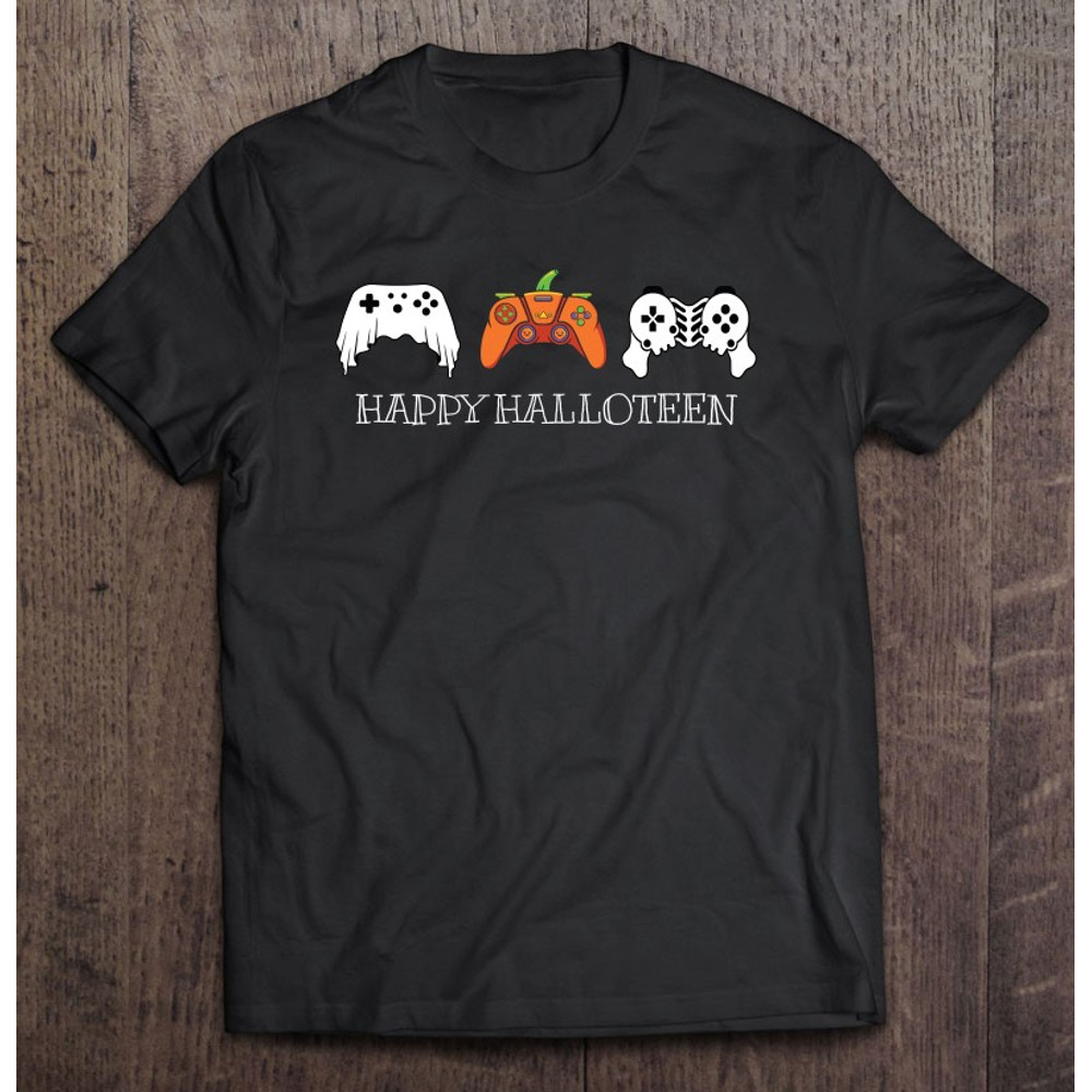 Happy Halloteen Video Gamer Halloween Tops Boys Girls Teens.jpg