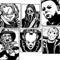 horror character svg, mickey and friends halloween svg, stitch horror, halloween svg png bundle 39