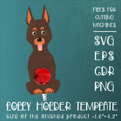 Doberman Pinscher  | Dog Lollipop Holder | Paper Craft Template SVG