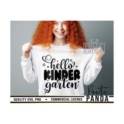 hello kindergarten svg png, back to school svg, kindergarten boy svg, kids shirt svg, kinder crew svg, teacher svg, kind