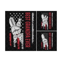 personalized best grandpa ever png, baby toddler kid dad fist bump, father's day fist bump set flag america png, father'