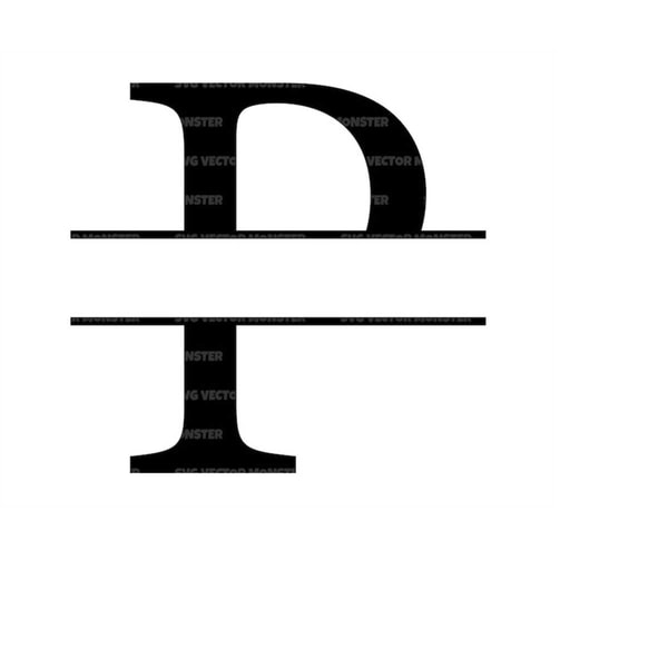 P Split Uppercase P Letter Split Monogram Svg, Alphabet Split Name F - Inspire ...