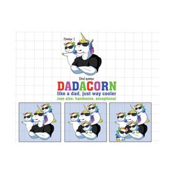 personalized dadacorn like a dad just way cooler png, funny father's day gift png, gift for dad, father's day png, funny