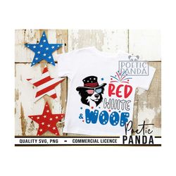 red white woof svg png, dog svg, july 4th svg, fireworks svg, american dude svg, america shirt svg, red white blue svg,