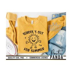 schools out for summer svg png, kindergarten svg, end of school svg, teacher summer svg, summer break svg, hello summer