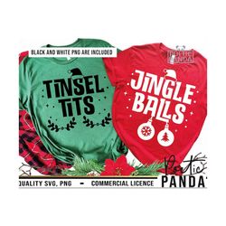 Jingle Balls Tinsel Tits Svg, Adult Christmas Svg, Chest Nuts Svg, Rude Christmas Sweater, Funny Christmas Shirt Svg, Co