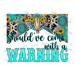 should've come with a warning red cow hide bull skull digital download png only, sublimation design download, western de