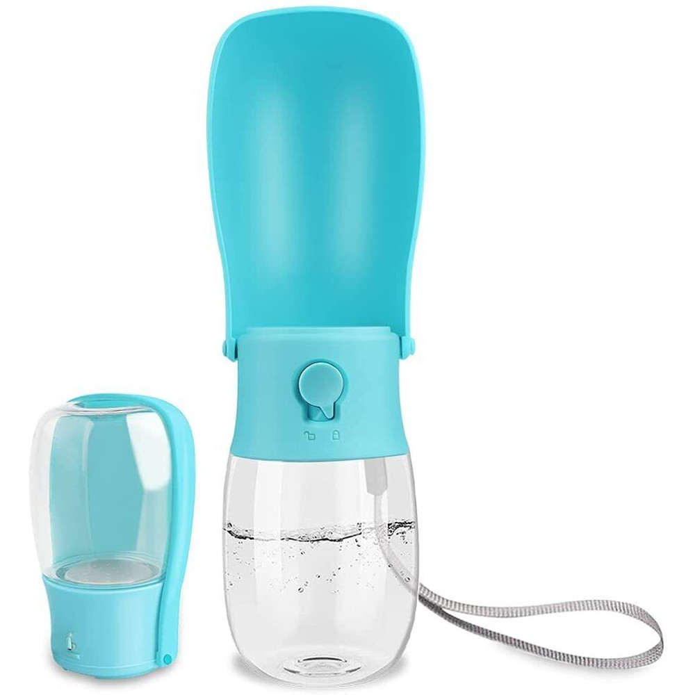Foldable Dog & Pet Water Bottle 350ml Blue